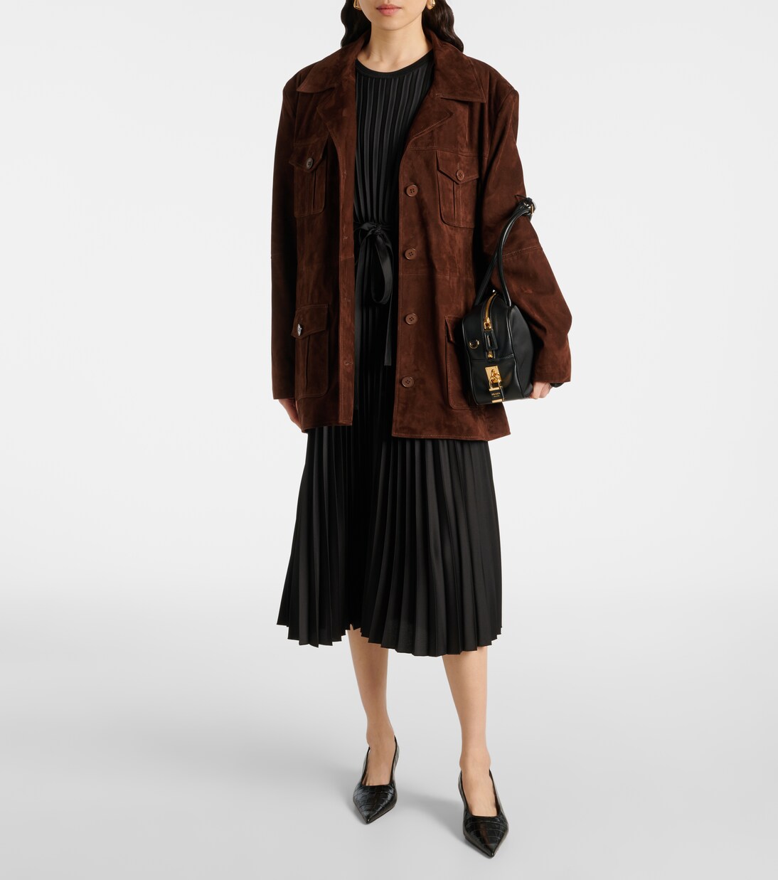 Robe midi Volta en satin | Joseph