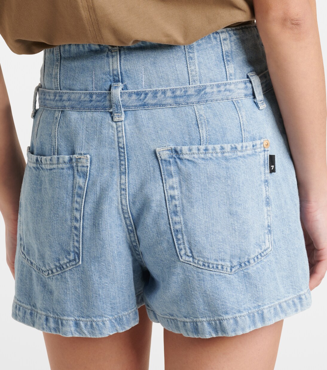 Shorts Kansas de denim de tiro alto | 7 For All Mankind