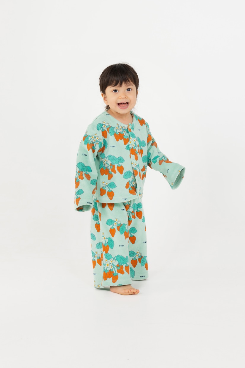Baby Strawberries cotton terry pants | Tinycottons