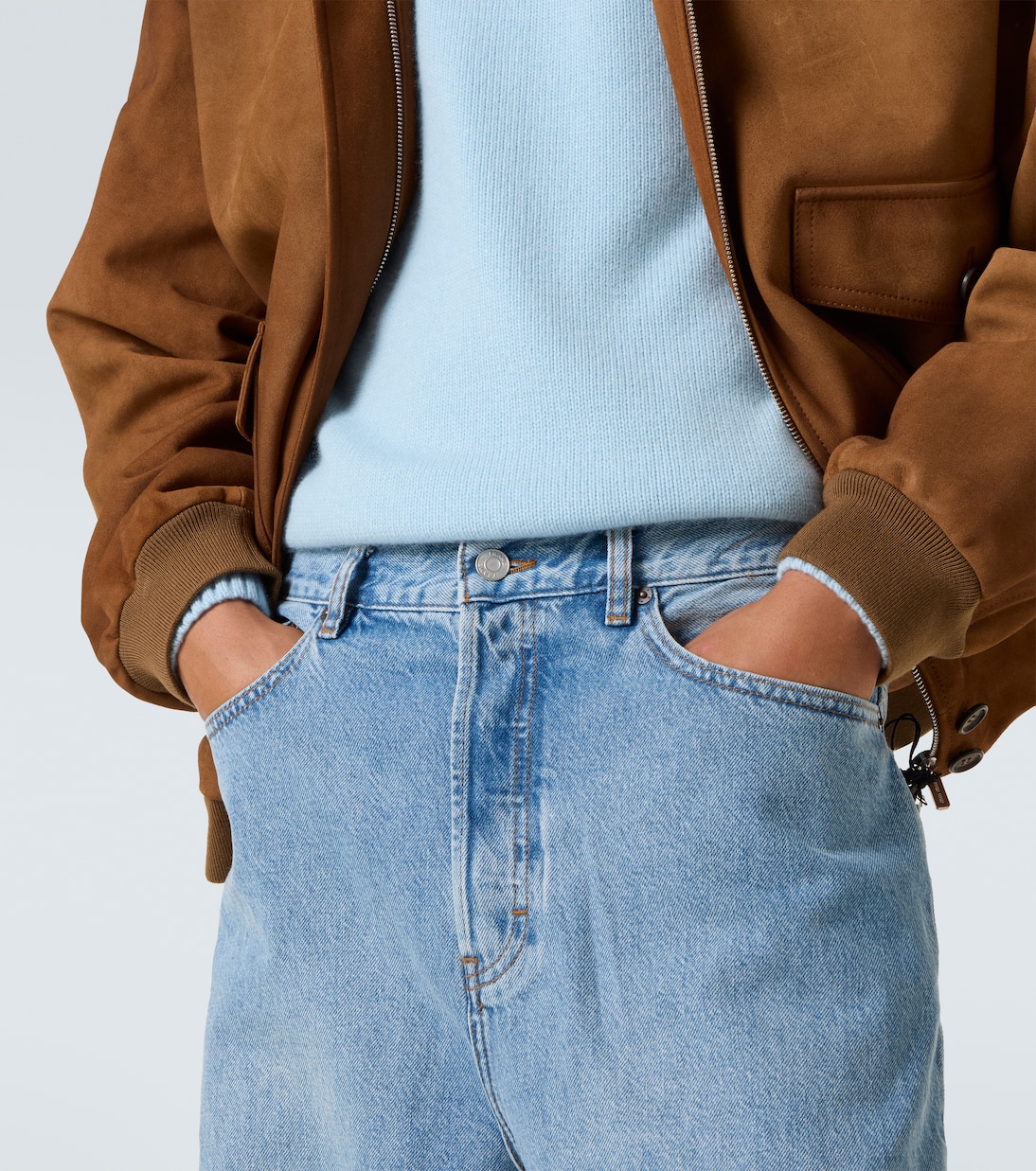 The Baggy high-rise wide-leg jeans | Frame