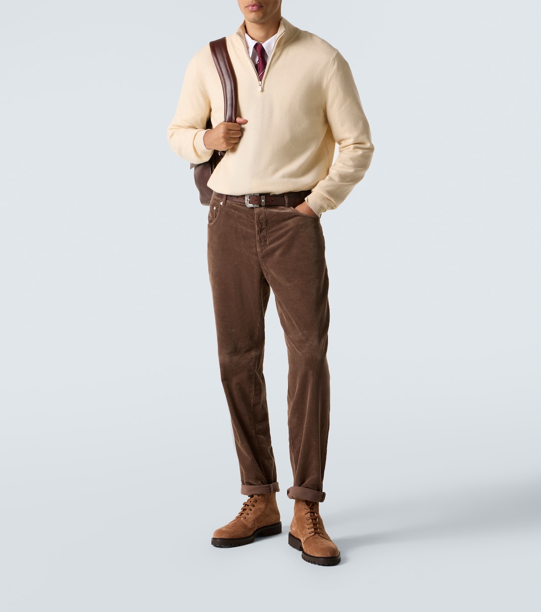 Schnürstiefel aus Veloursleder | Brunello Cucinelli