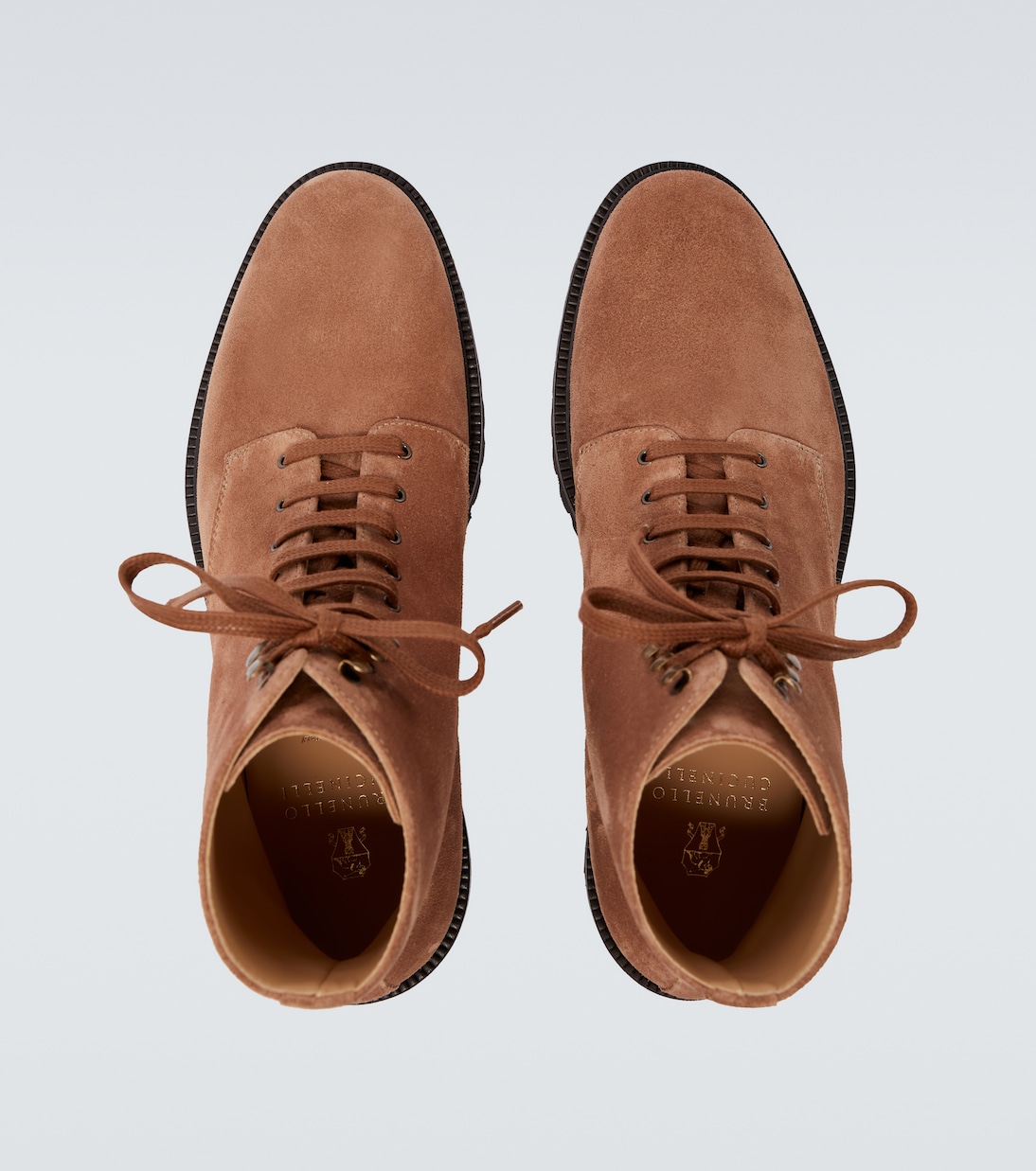 Schnürstiefel aus Veloursleder | Brunello Cucinelli