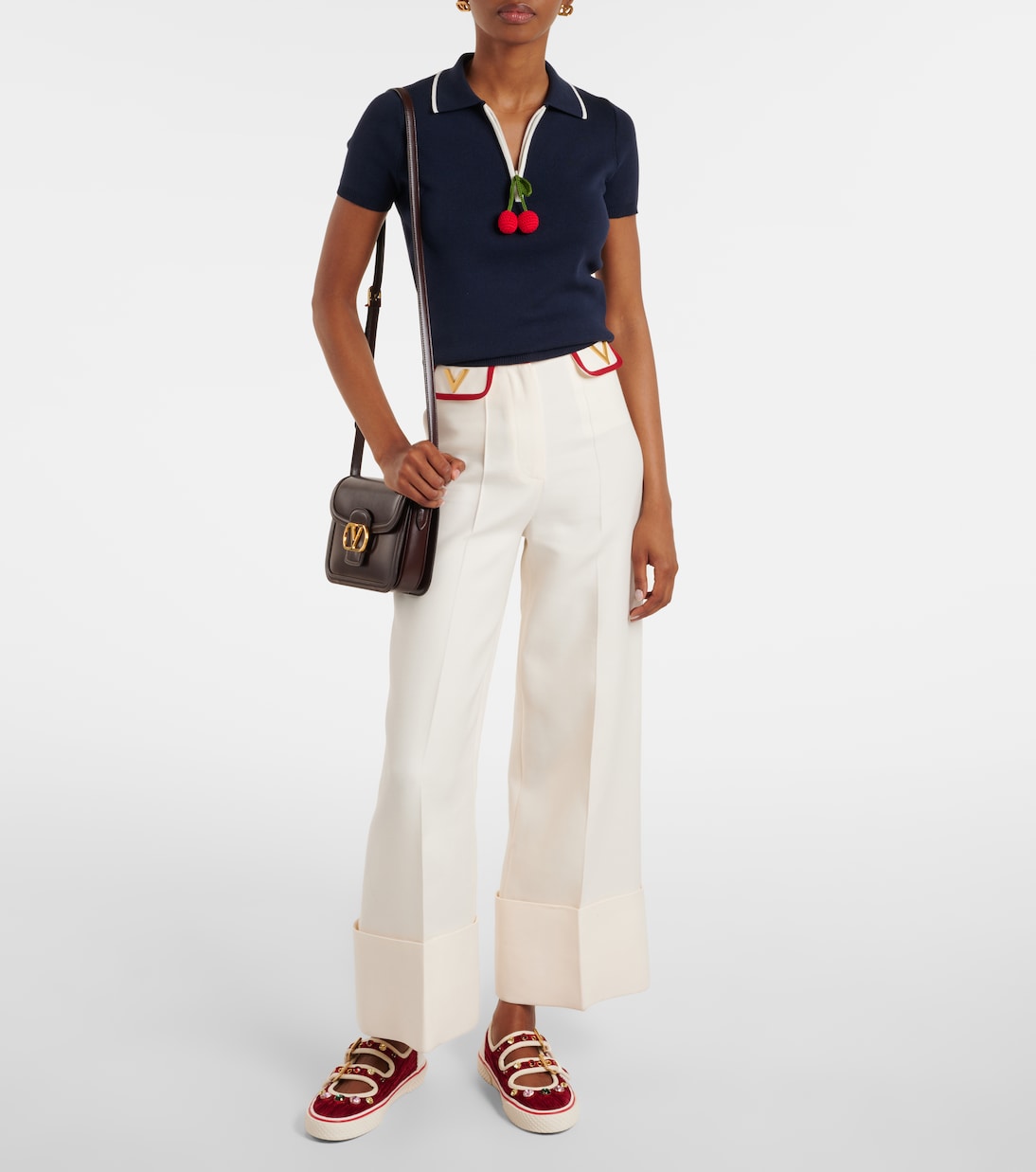 Dollyboard embellished velvet sneakers | Valentino Garavani