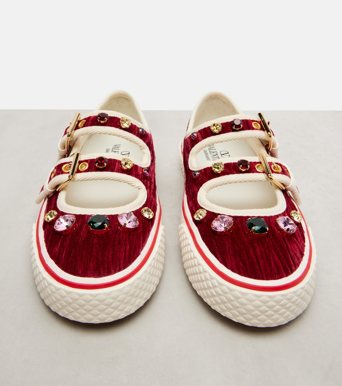 Dollyboard embellished velvet sneakers | Valentino Garavani
