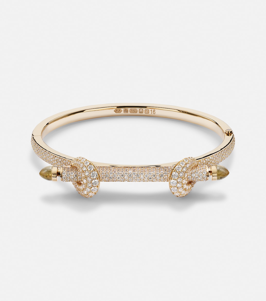 Bracciale Chakra Icon in oro 18kt con diamanti e quarzo | Ananya