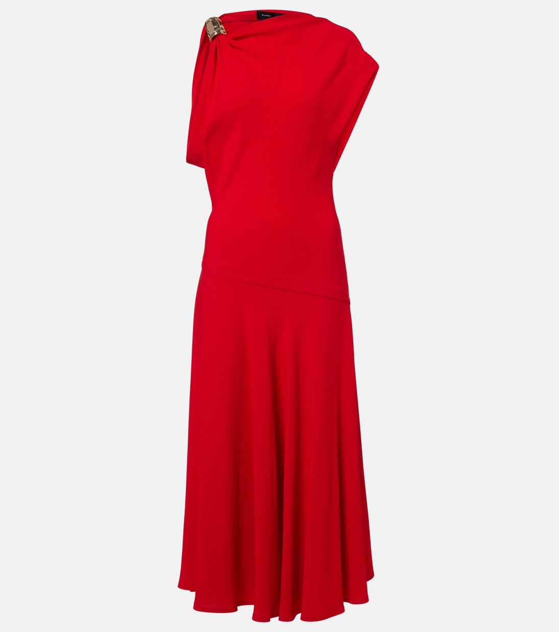 Robe longue Rue asymétrique en crêpe | Proenza Schouler