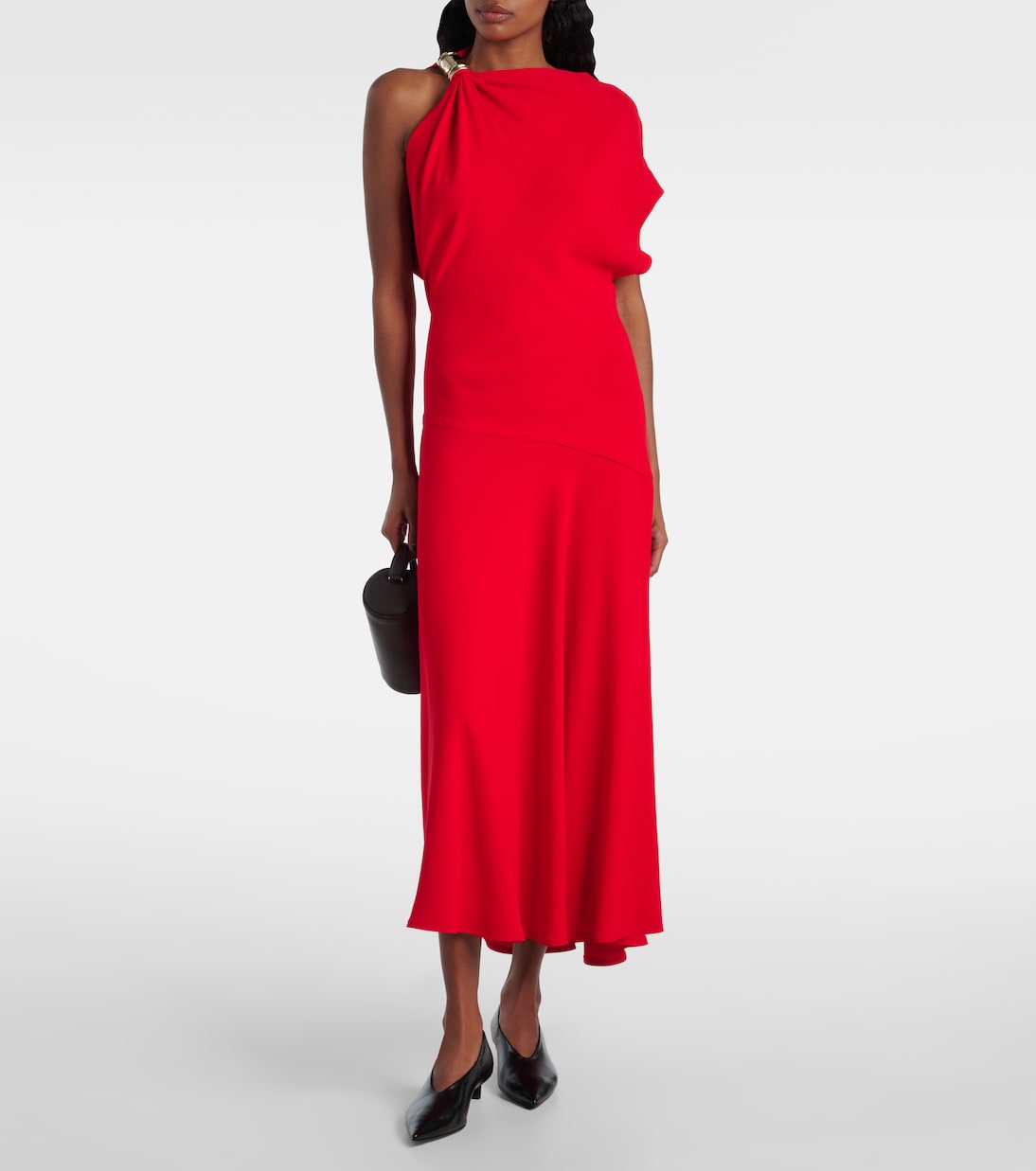 Robe longue Rue asymétrique en crêpe | Proenza Schouler