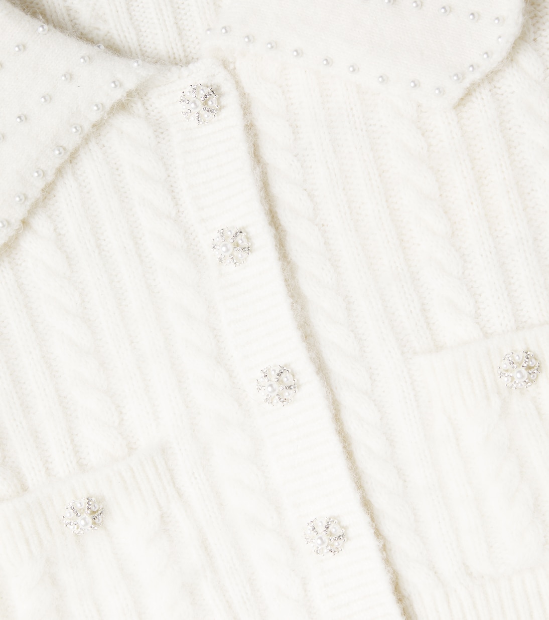 Embellished cable-knit cardigan | Self-Portrait Kids