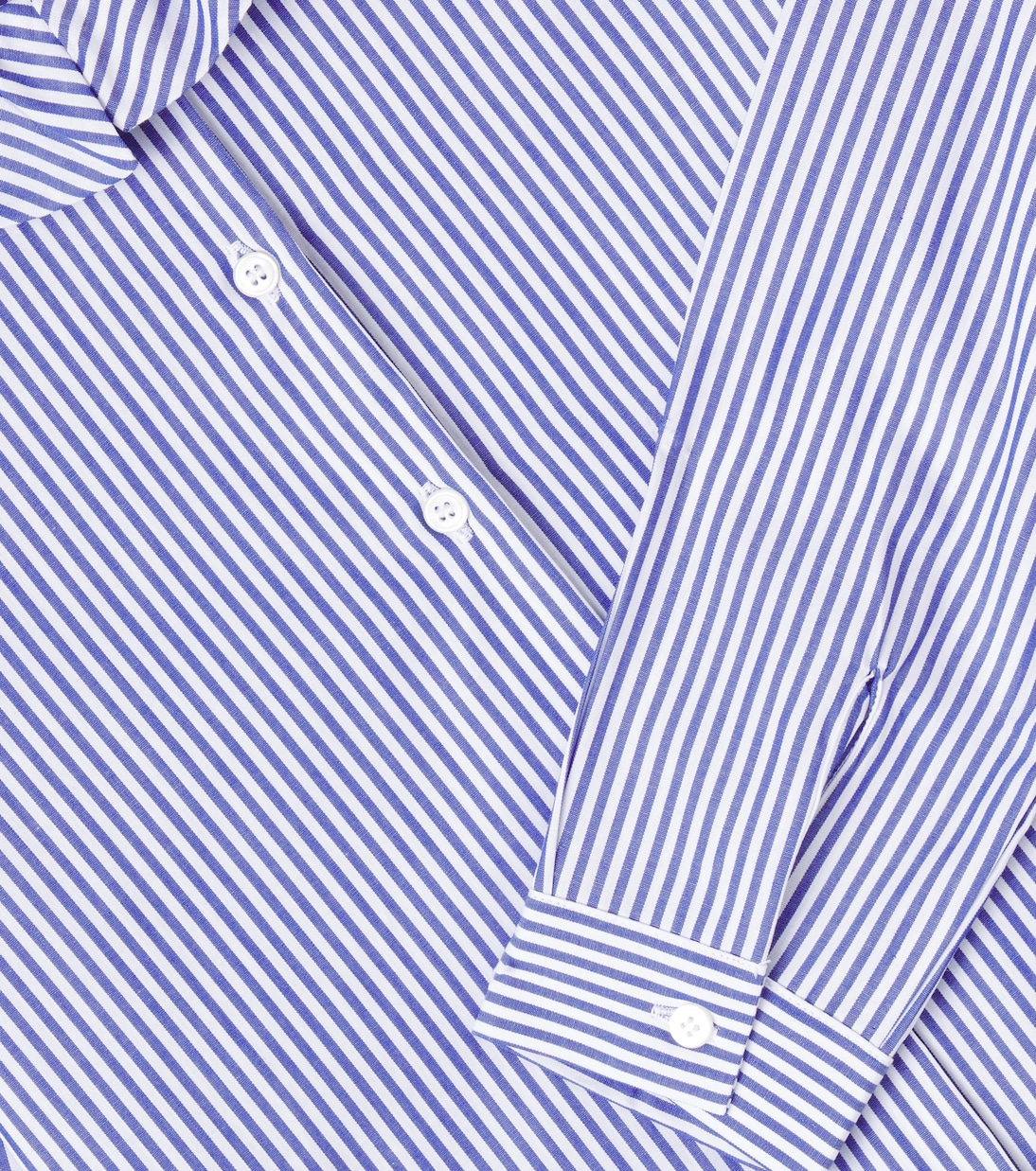 Ruffled striped cotton poplin shirt | Il Gufo