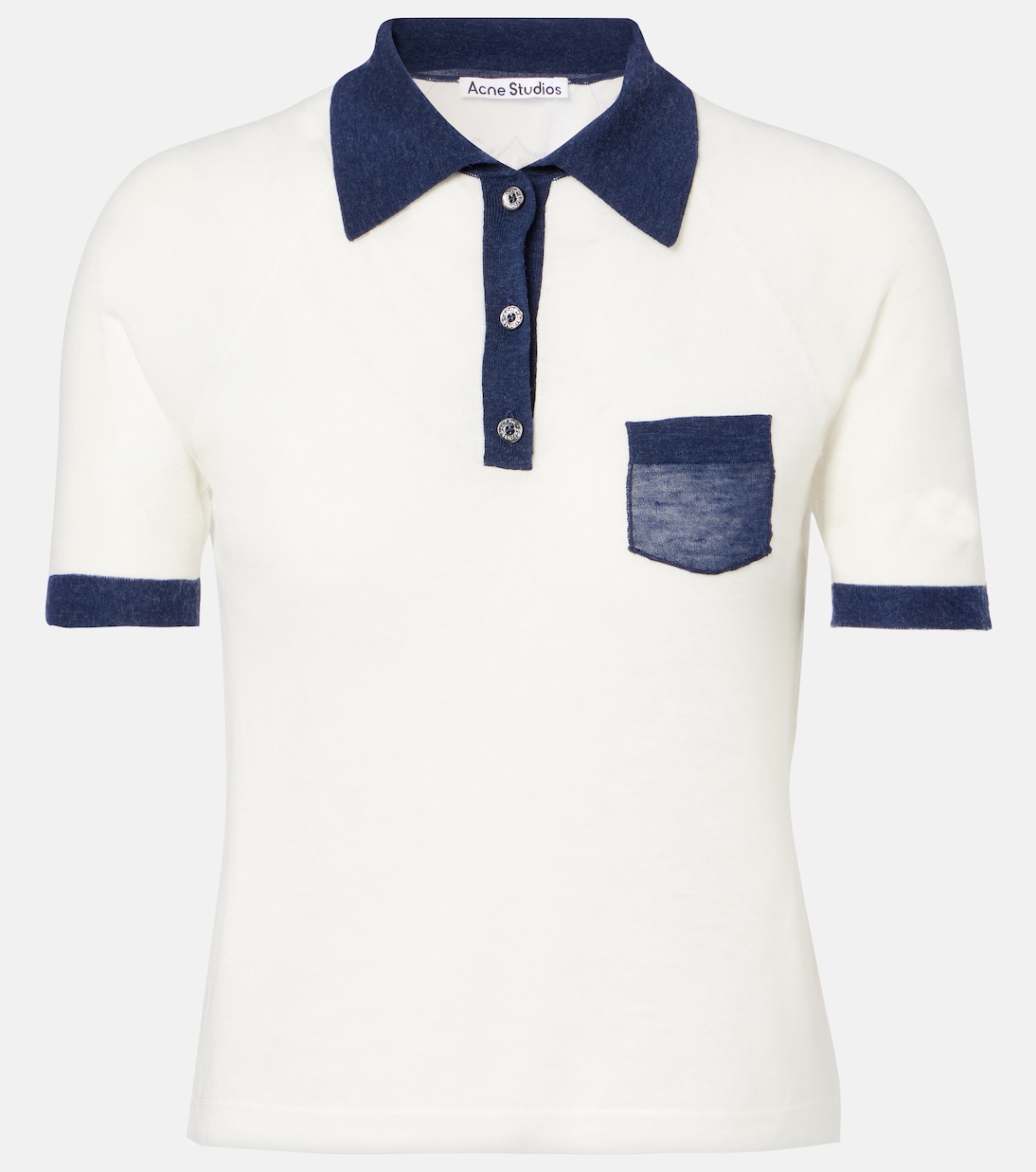 Semi-sheer polo shirt | Acne Studios