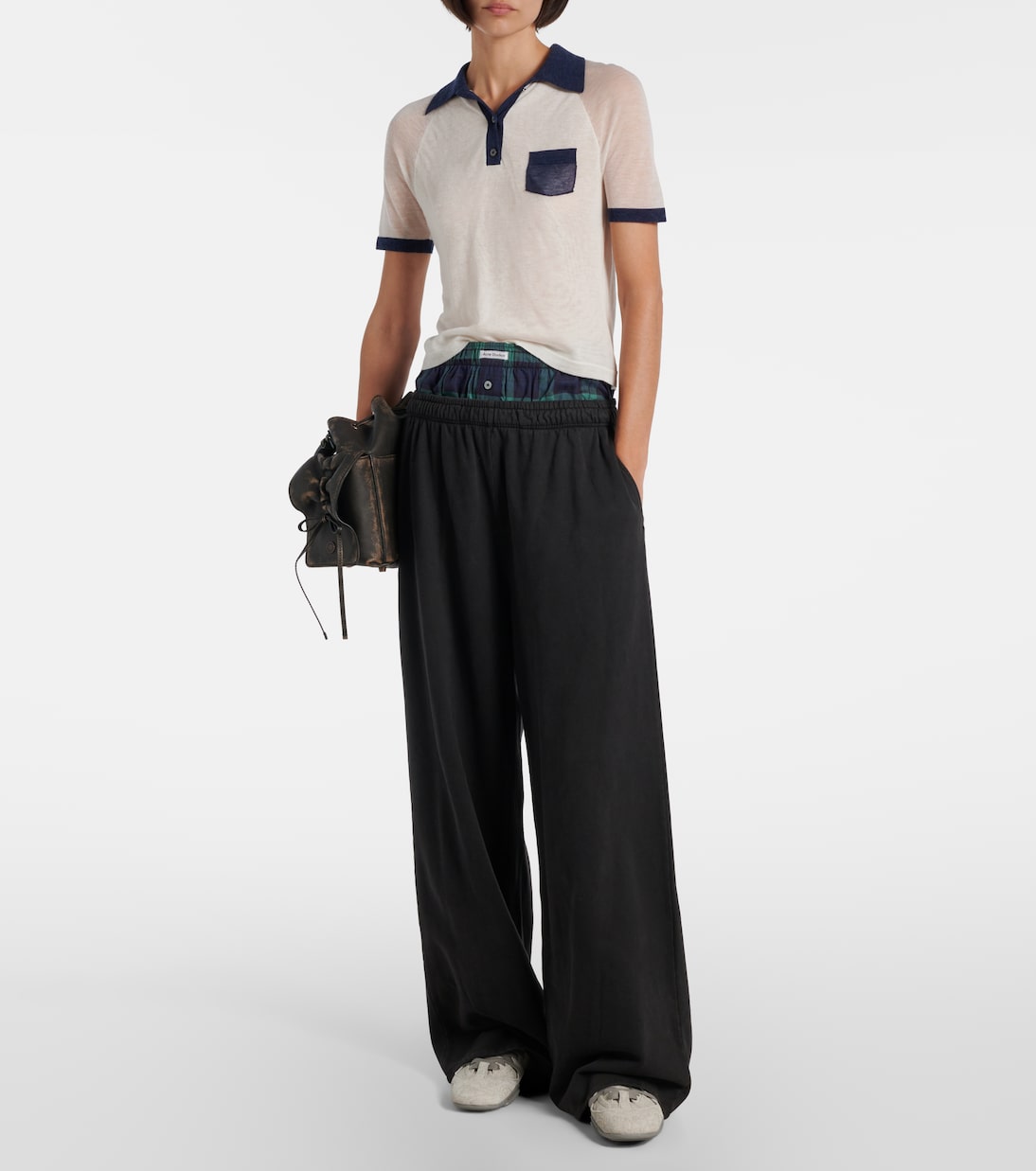 Semi-sheer polo shirt | Acne Studios