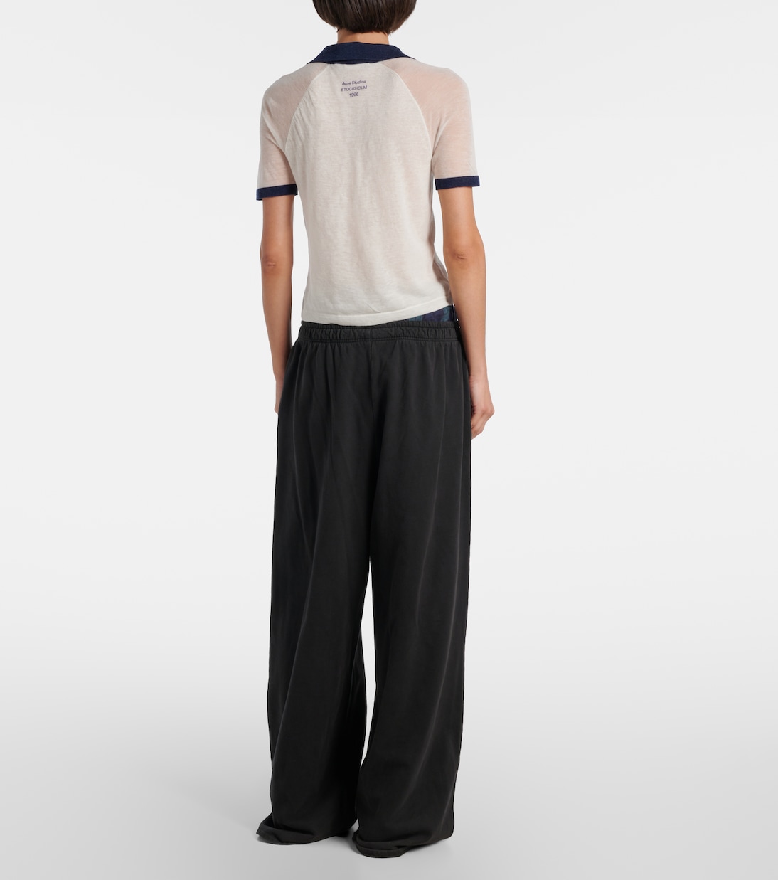 Semi-sheer polo shirt | Acne Studios