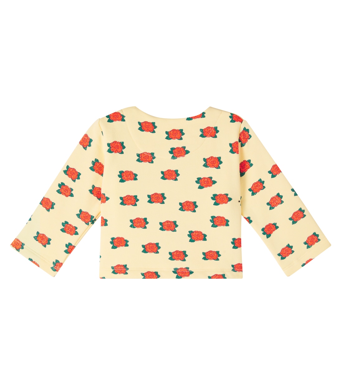 Baby floral cotton jersey cardigan  | Tinycottons