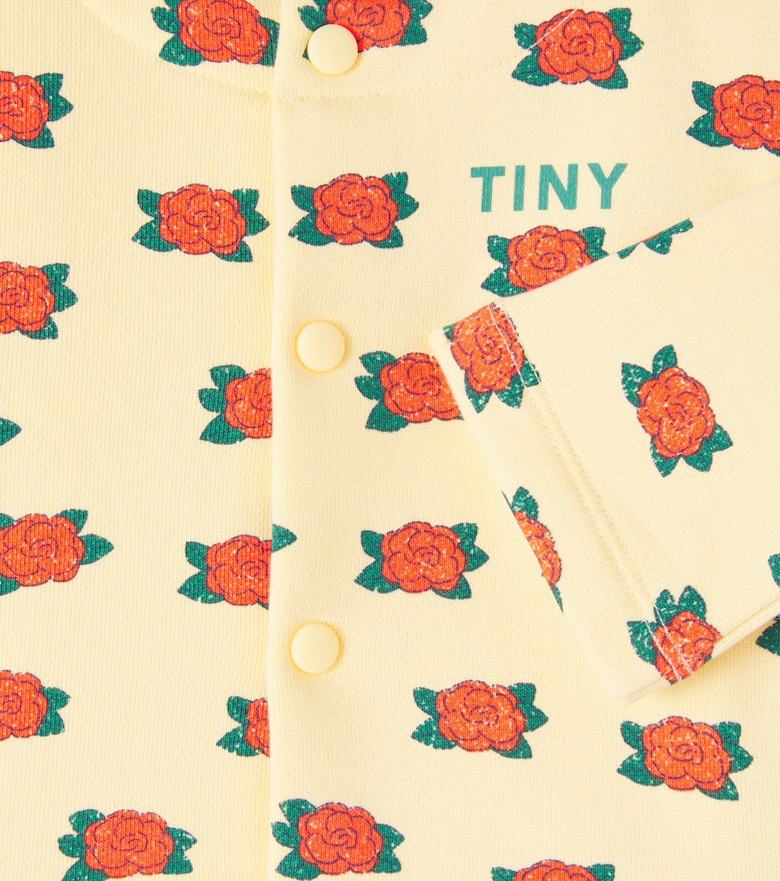 Baby floral cotton jersey cardigan  | Tinycottons