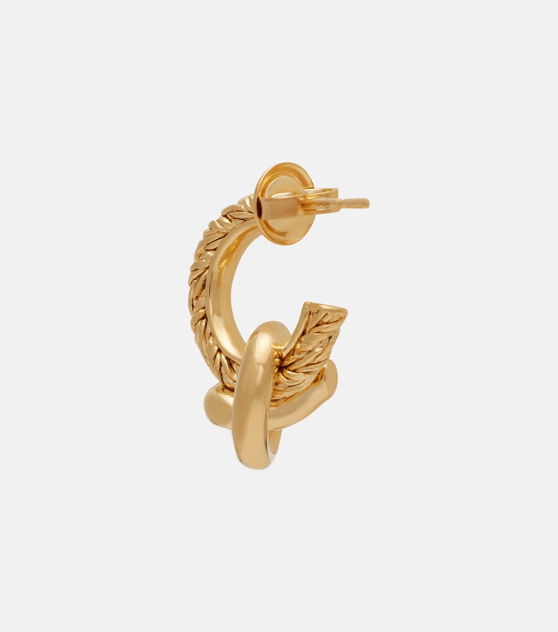 Knot gold-plated hoop earrings | Bottega Veneta
