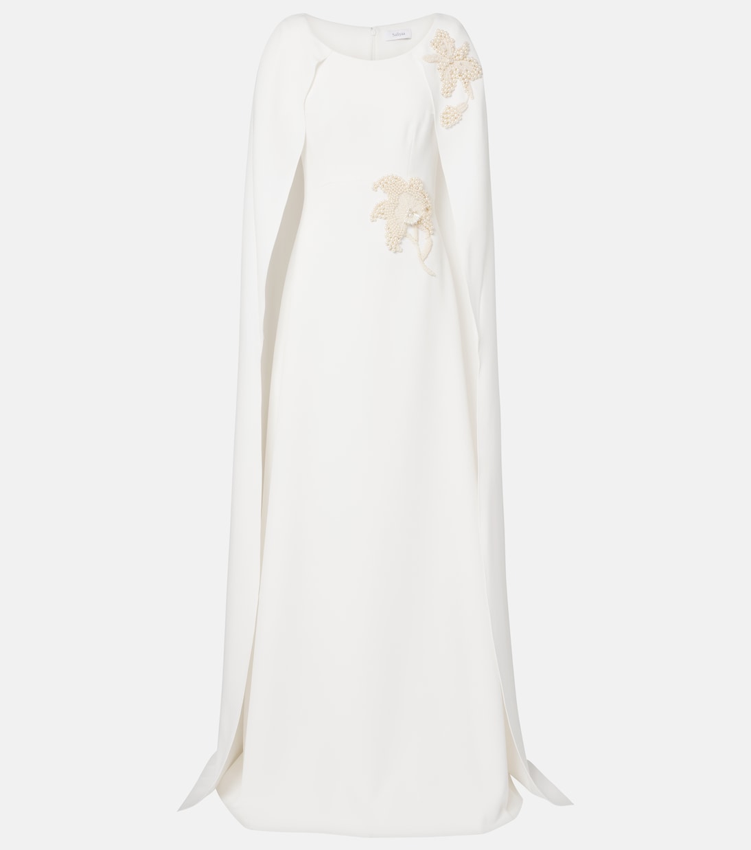 Yuna faux pearl-embellished crêpe gown | Safiyaa