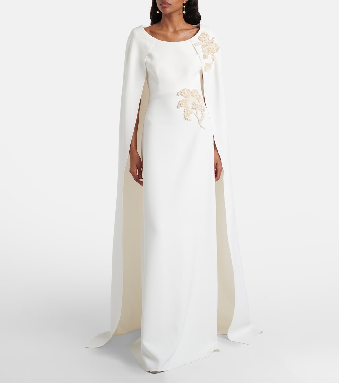 Yuna faux pearl-embellished crêpe gown | Safiyaa