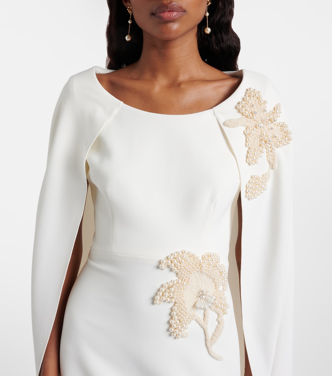 Yuna faux pearl-embellished crêpe gown | Safiyaa
