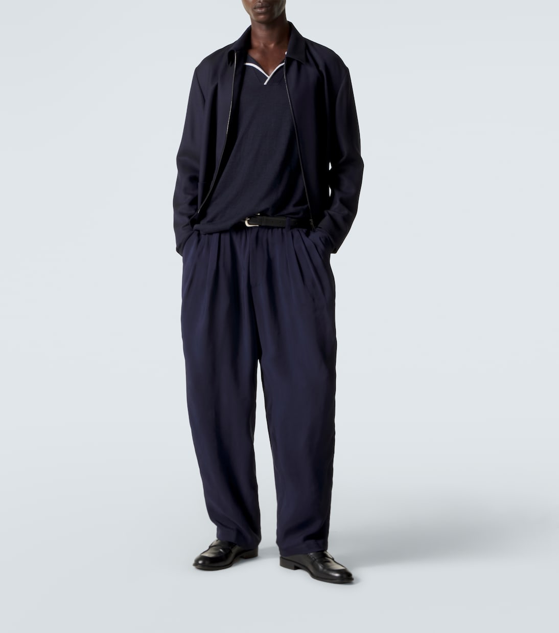 Pantalones tapered de sarga | Giorgio Armani