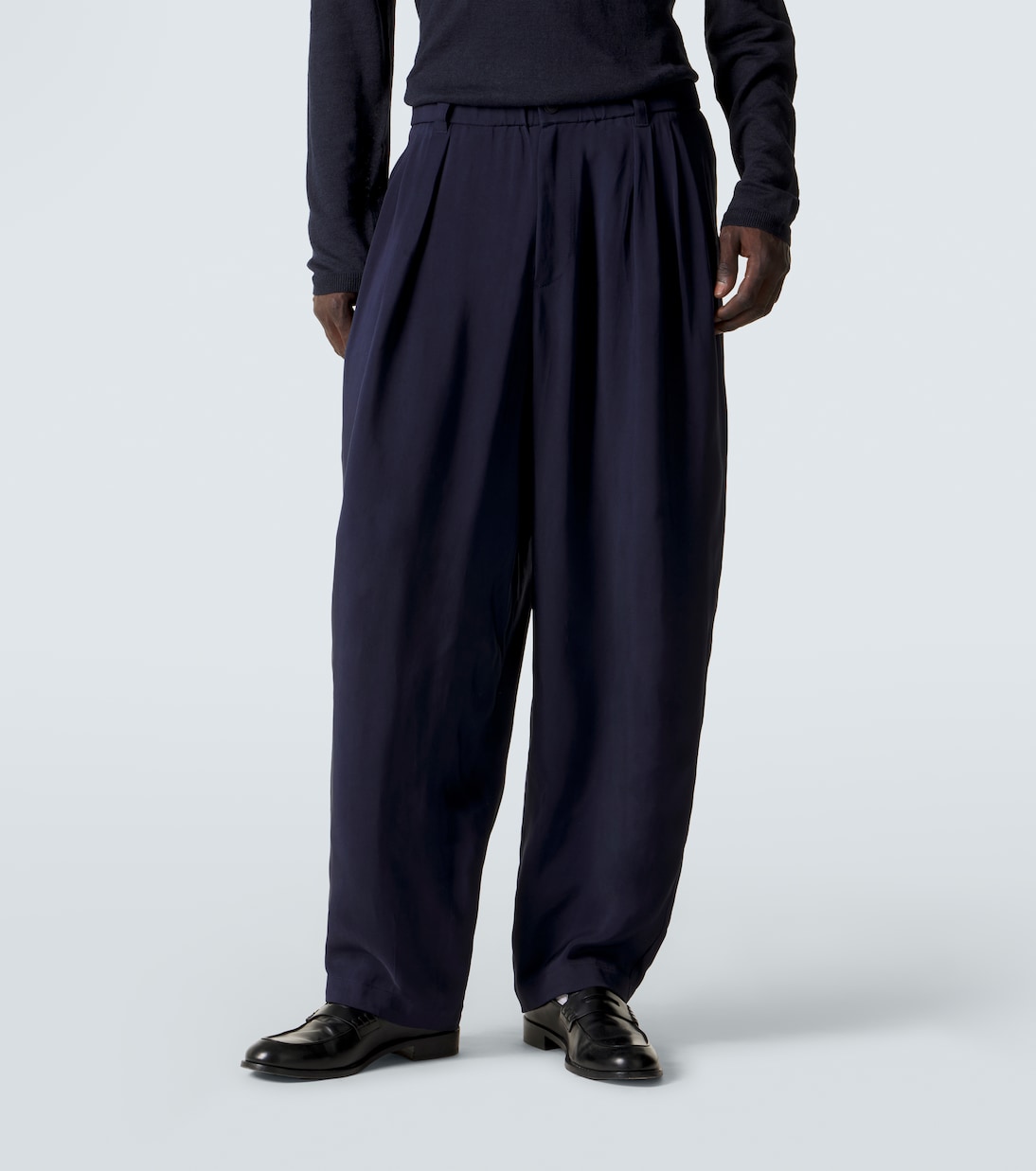 Pantalones tapered de sarga | Giorgio Armani