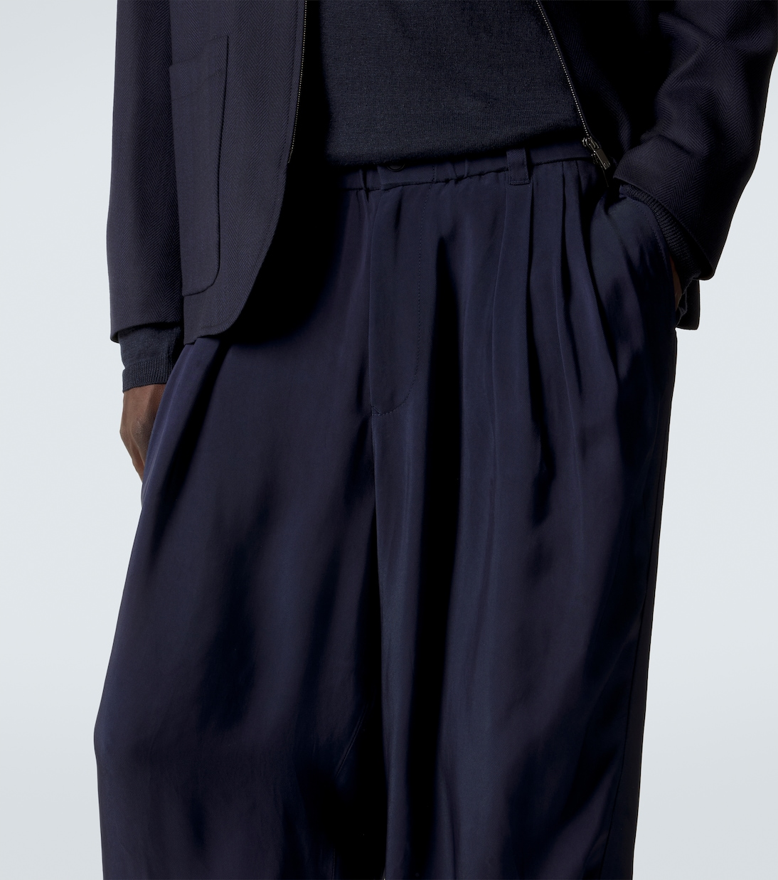 Pantalones tapered de sarga | Giorgio Armani