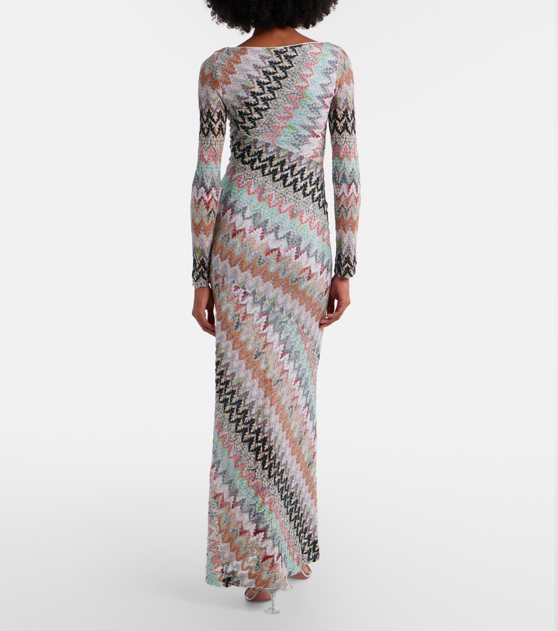 Zigzag lamé maxi dress | Missoni