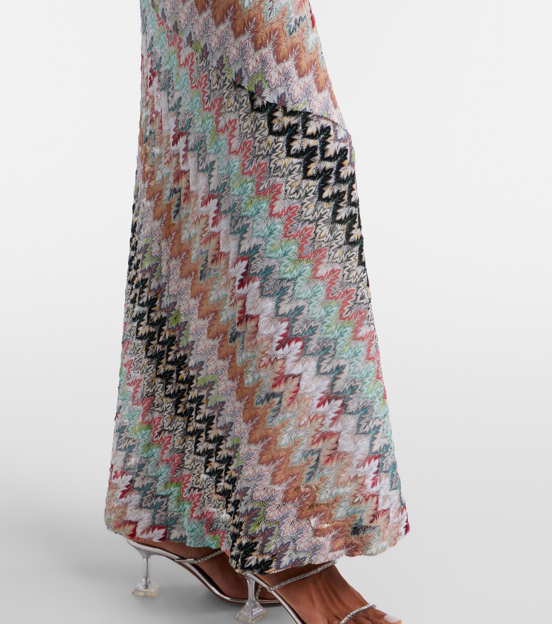 Zigzag lamé maxi dress | Missoni