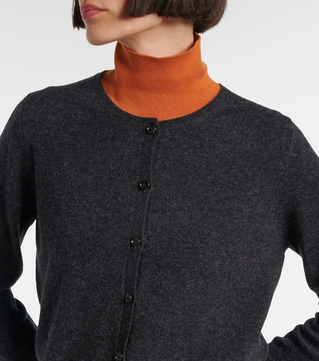 Cardigan raccourci en laine et cachemire | Jardin des Orangers