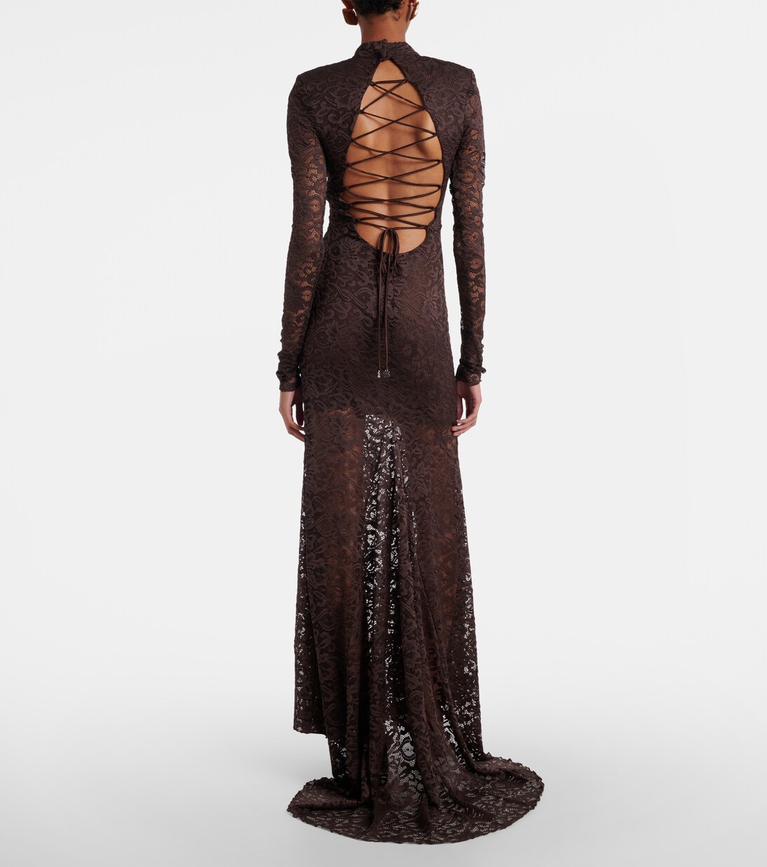 Robe longue en dentelle à fleurs | Rotate