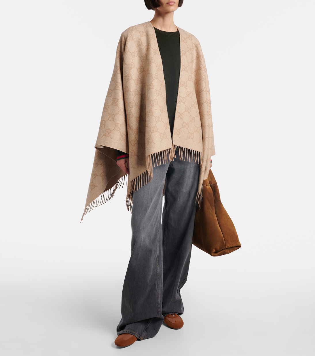 Cape GG en cachemire mélangé | Gucci