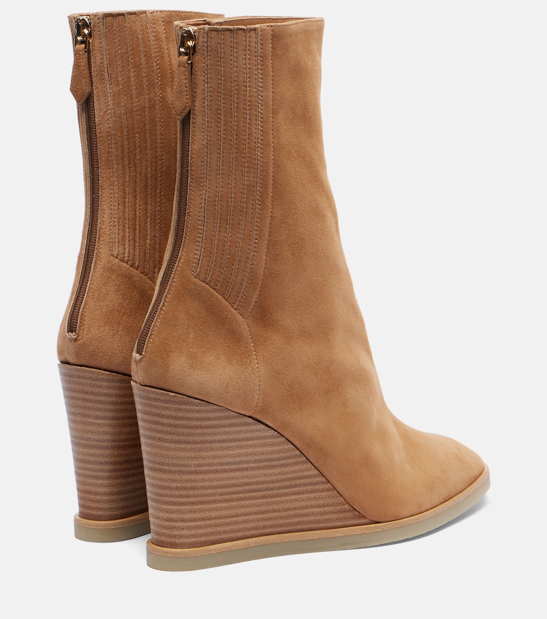 Saint Honoré 85 suede wedge ankle boots | Aquazzura