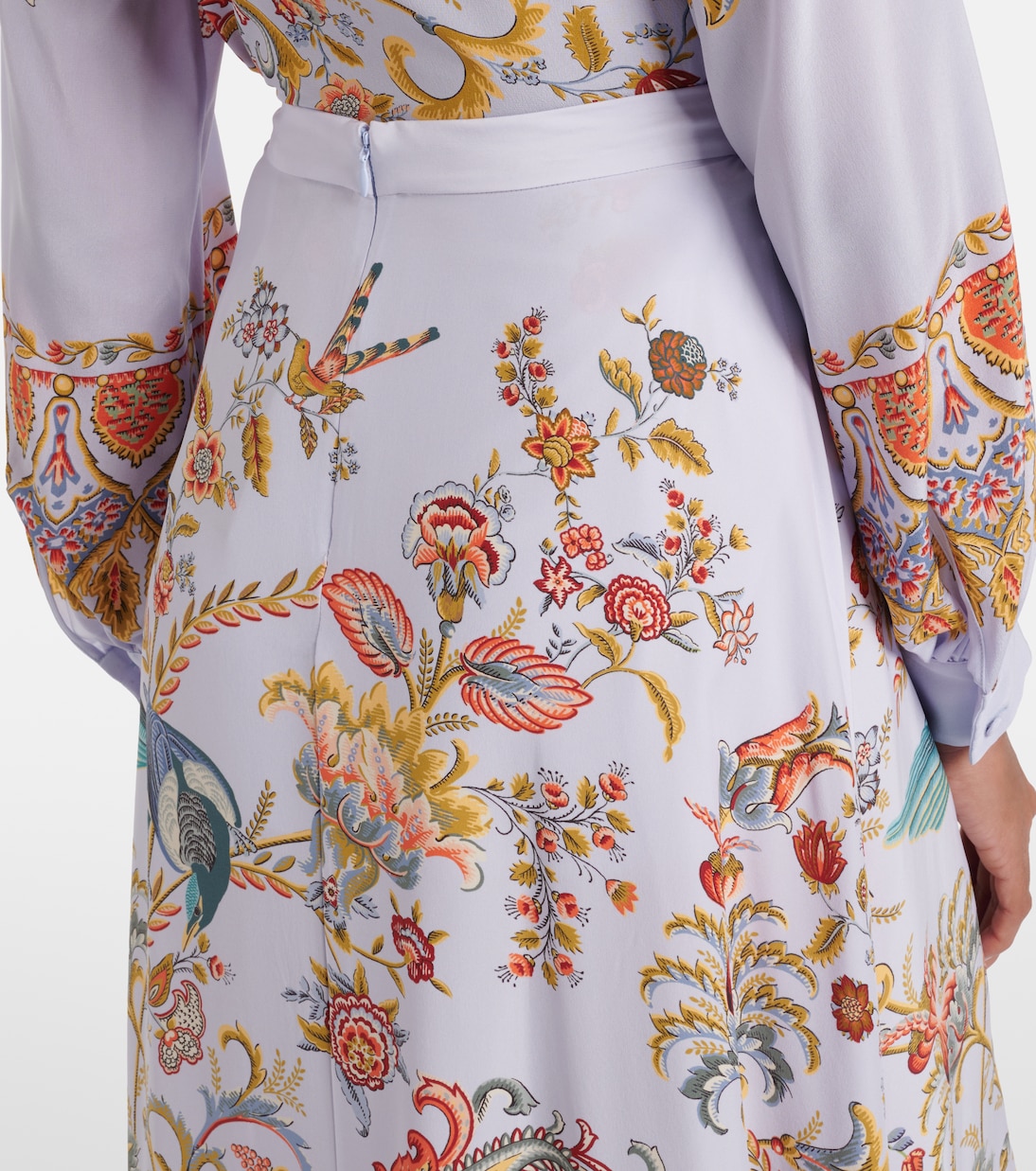 Gonna lunga in seta con stampa | Etro