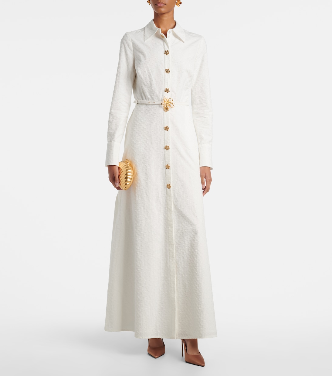 Hemdblusenkleid aus Baumwollpopeline | Oscar de la Renta