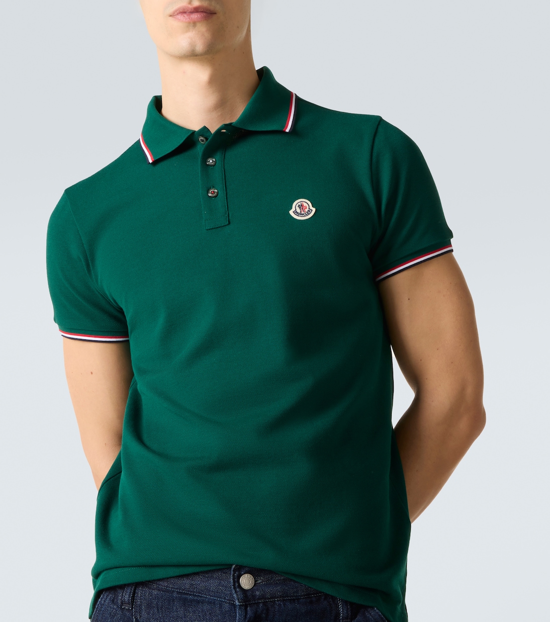 Logo cotton piqué polo shirt | Moncler