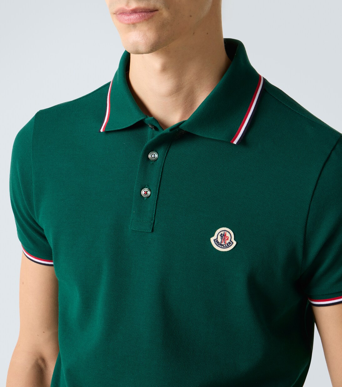 Logo cotton piqué polo shirt | Moncler