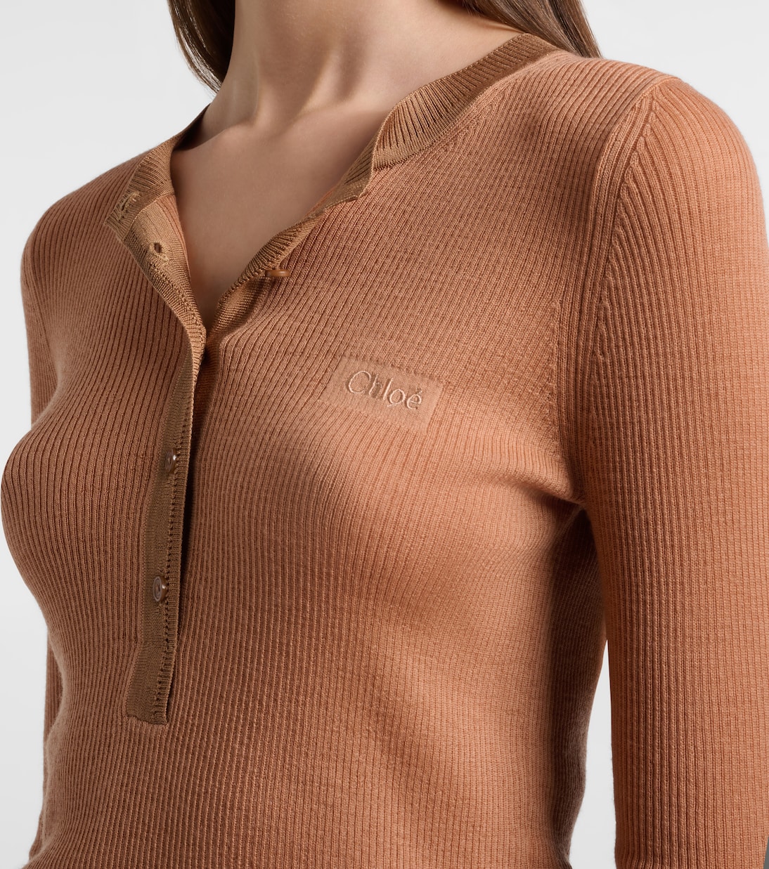 Wool Henley shirt | Chloé