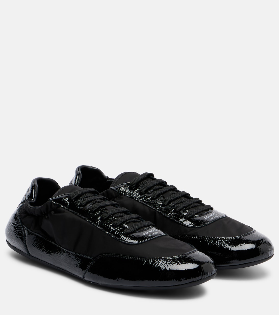 Collapse Re-Nylon and leather sneakers | Prada