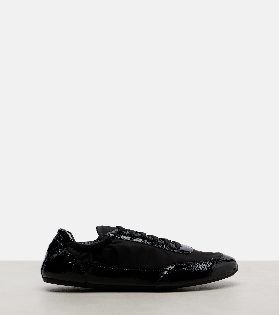 Collapse Re-Nylon and leather sneakers | Prada