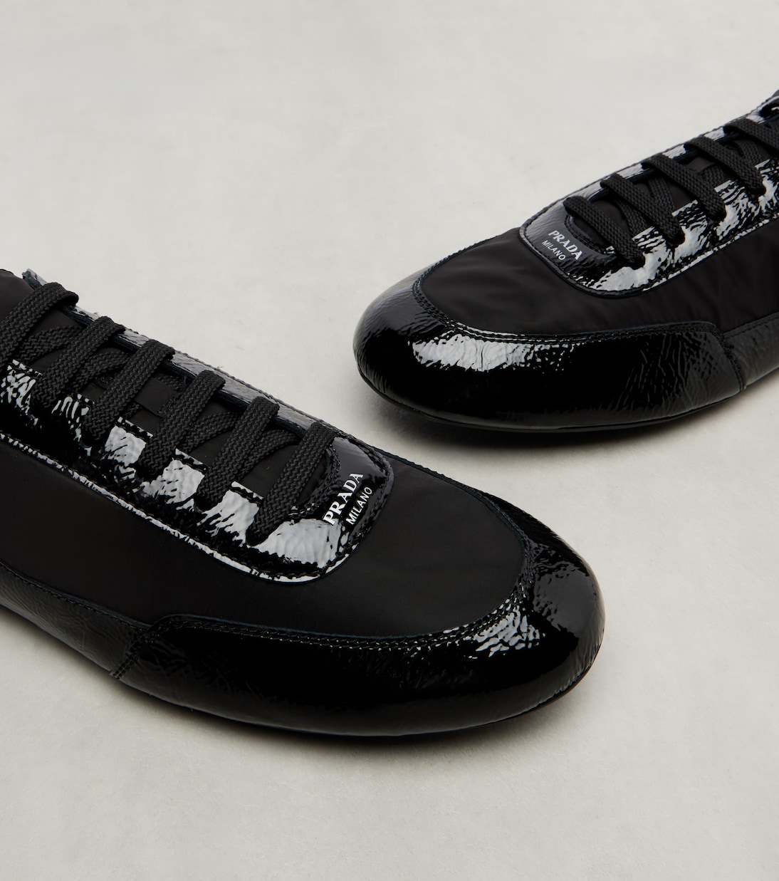 Collapse Re-Nylon and leather sneakers | Prada