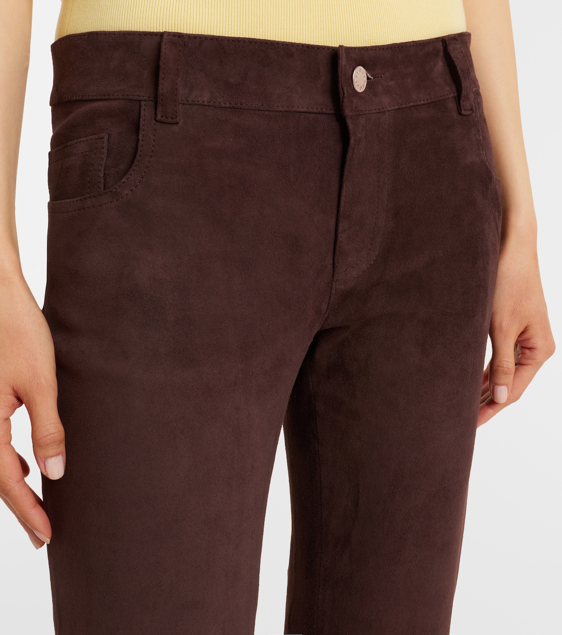 Pantalon flare Pawlonia en daim | Stouls