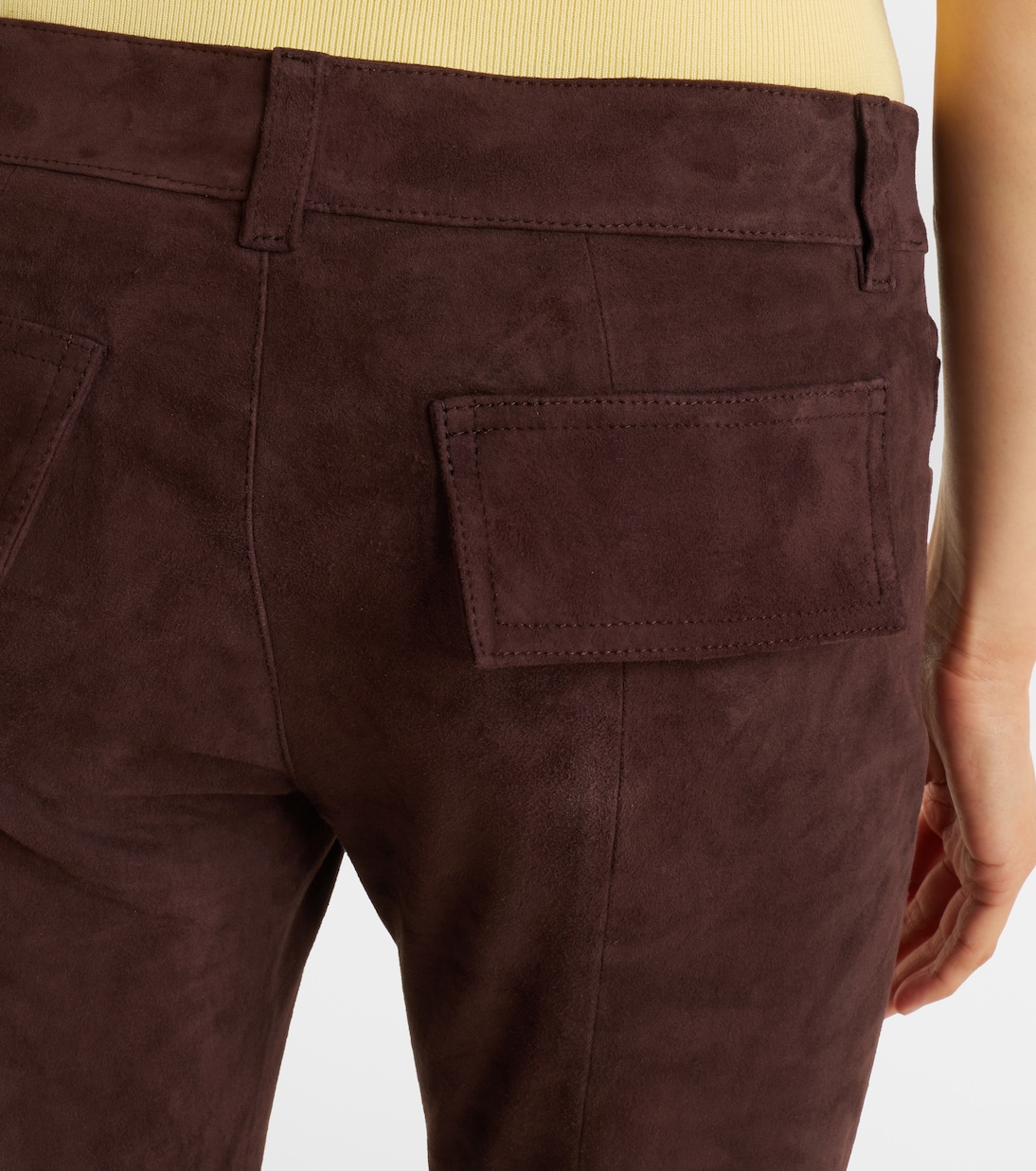 Pantalon flare Pawlonia en daim | Stouls