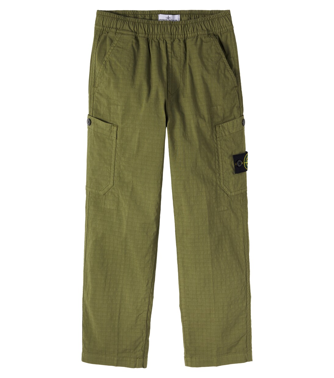 Compass cotton-blend cargo pants | Stone Island Junior