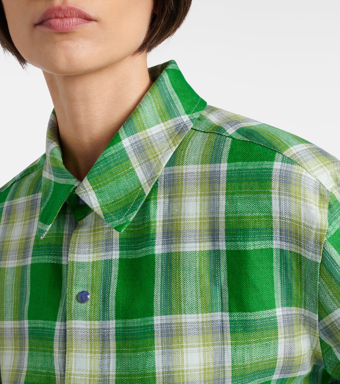 Harbor linen shirt with lapis lazuli | God's True Cashmere