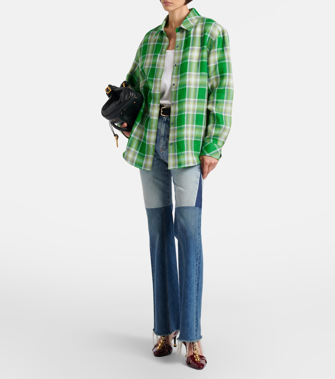 Harbor linen shirt with lapis lazuli | God's True Cashmere