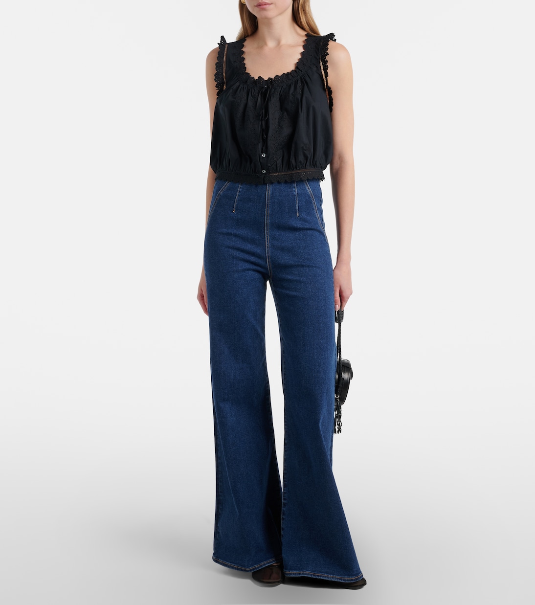 Traveler embroidered cotton top | Dôen