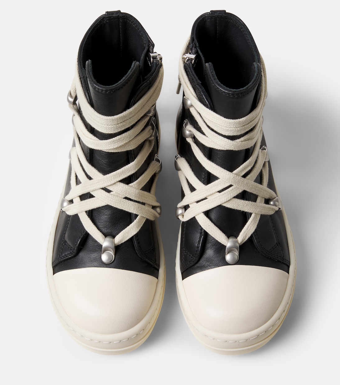 Hexalace leather sneakers | Rick Owens Kids