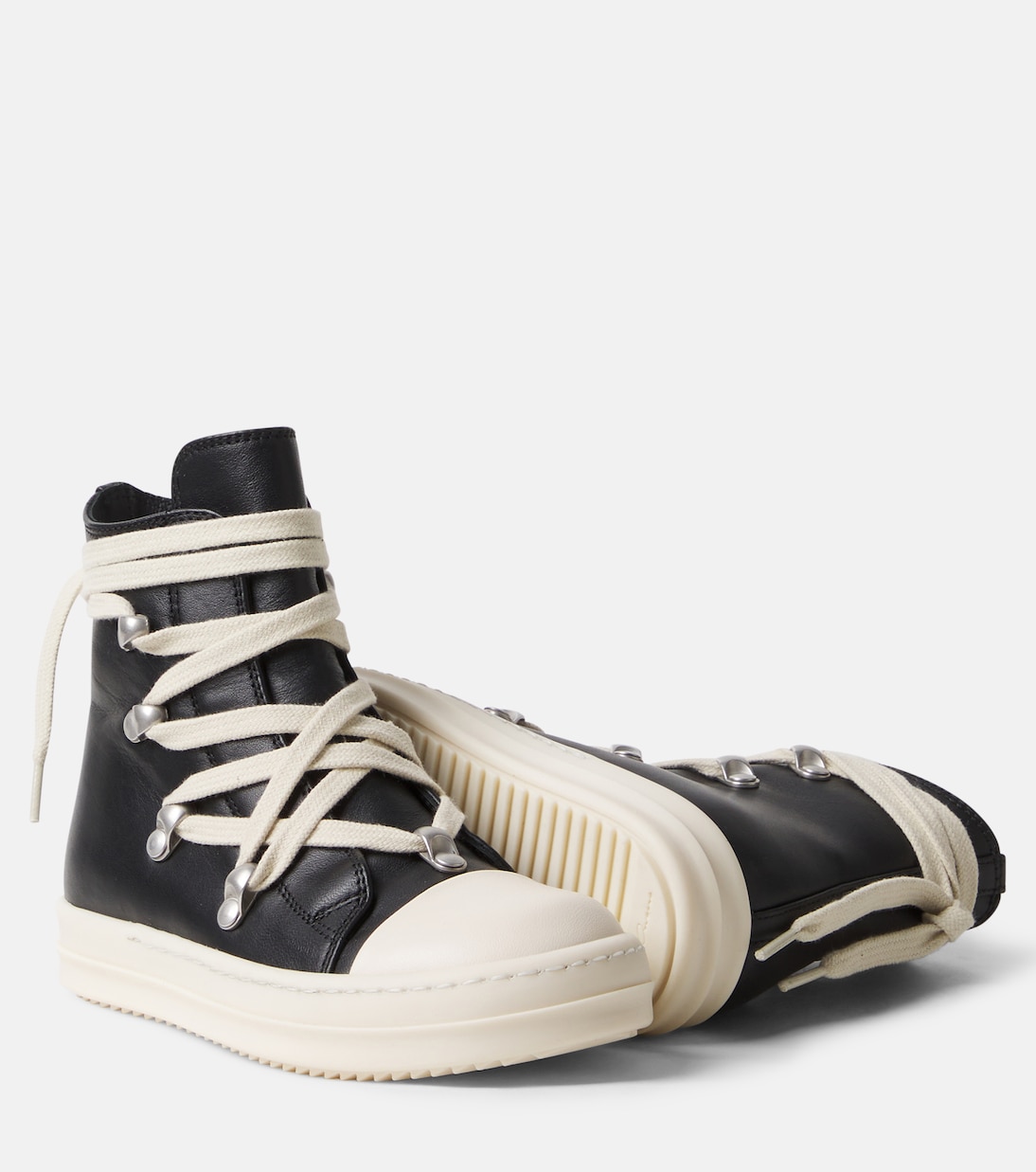 Hexalace leather sneakers | Rick Owens Kids
