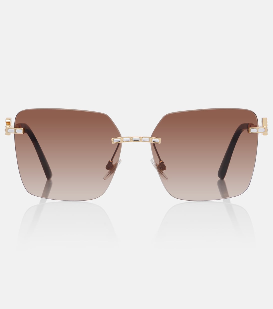 DG crystal-embellished square sunglasses | Dolce&Gabbana