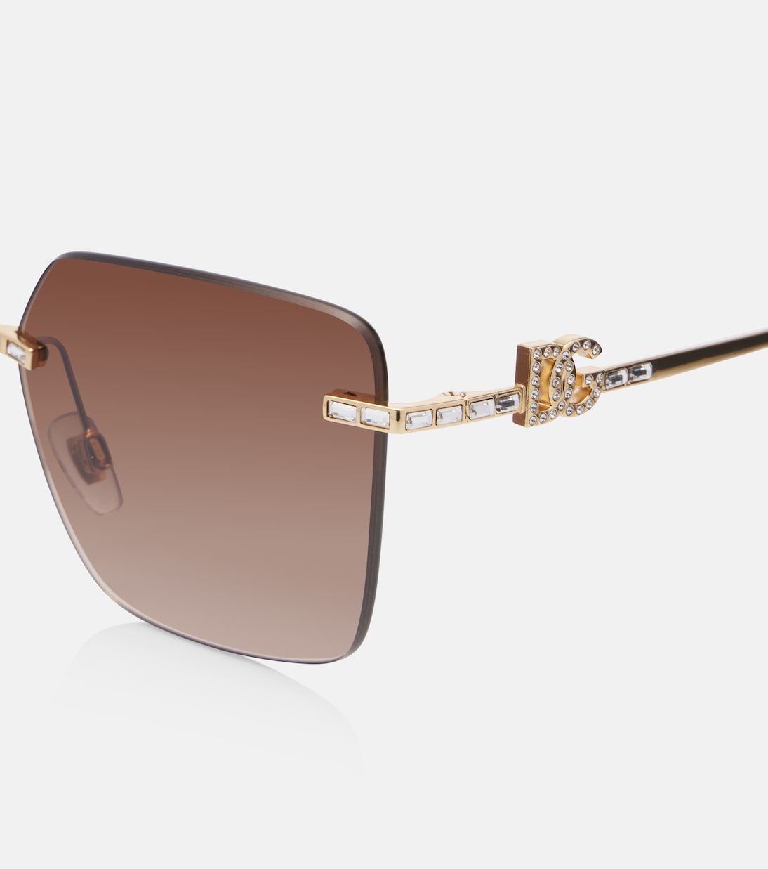 DG crystal-embellished square sunglasses | Dolce&Gabbana