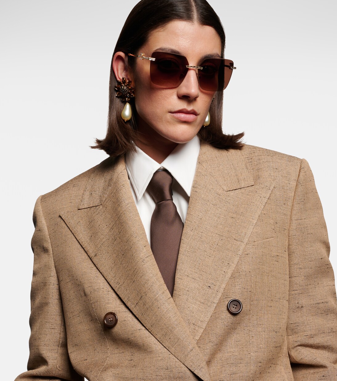 DG crystal-embellished square sunglasses | Dolce&Gabbana